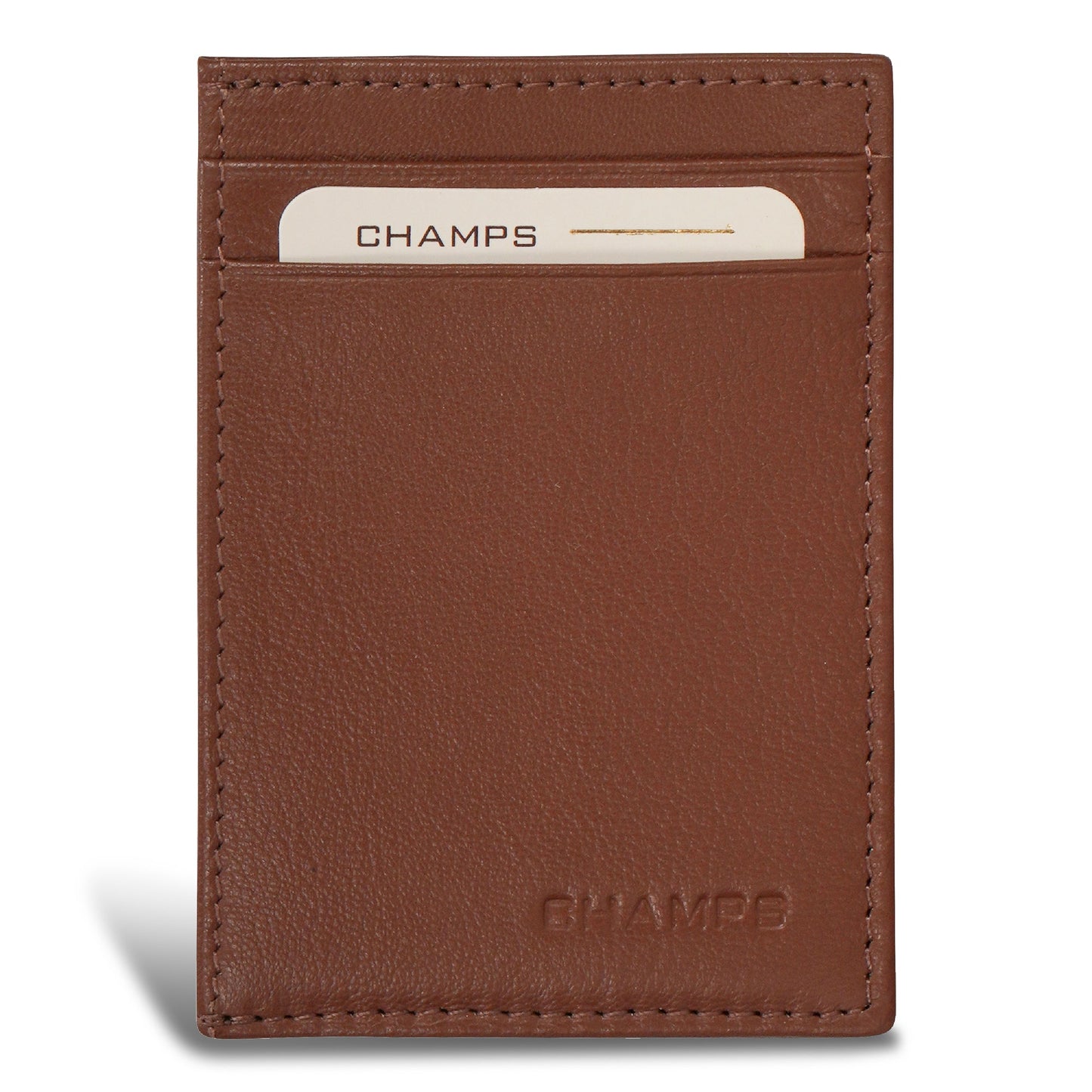 Porte-cartes hybride magnétique en cuir Champs Onyx