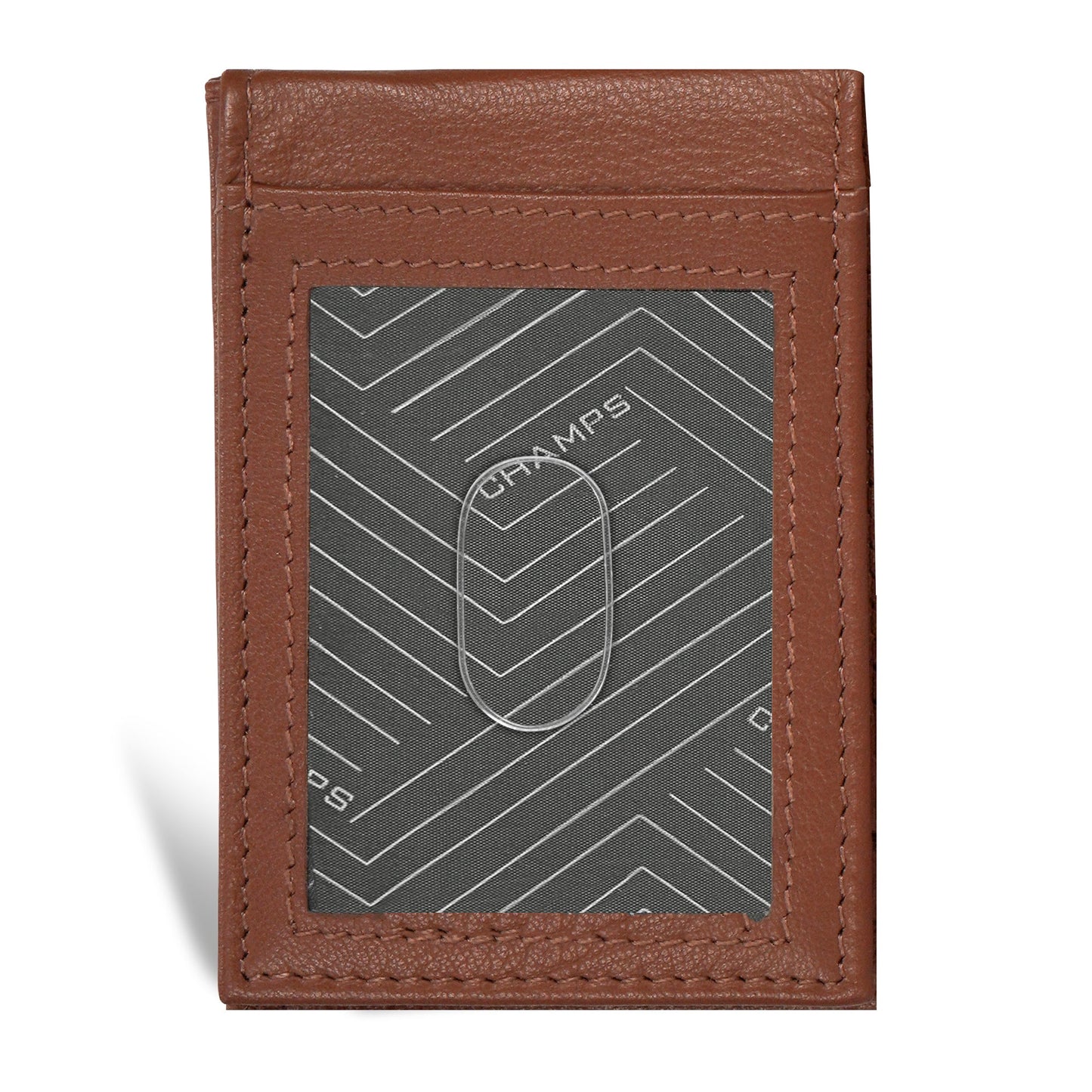 Porte-cartes hybride magnétique en cuir Champs Onyx