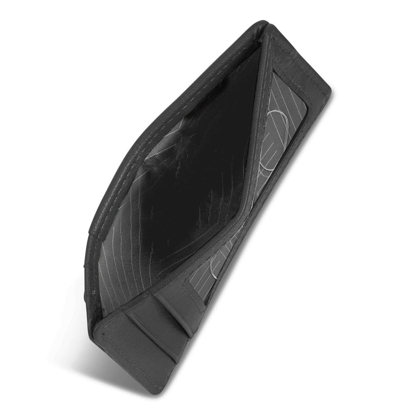 Étui à cartes en cuir avec accès rapide Champs Onyx