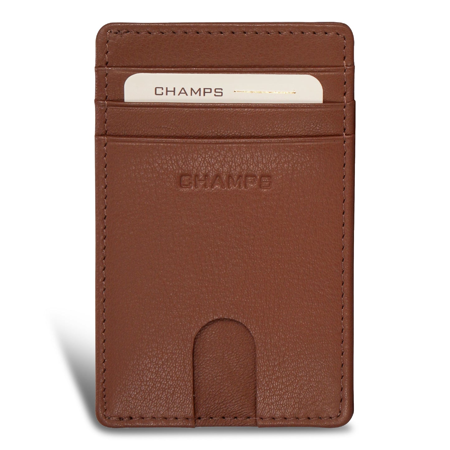 Étui à cartes en cuir avec accès rapide Champs Onyx