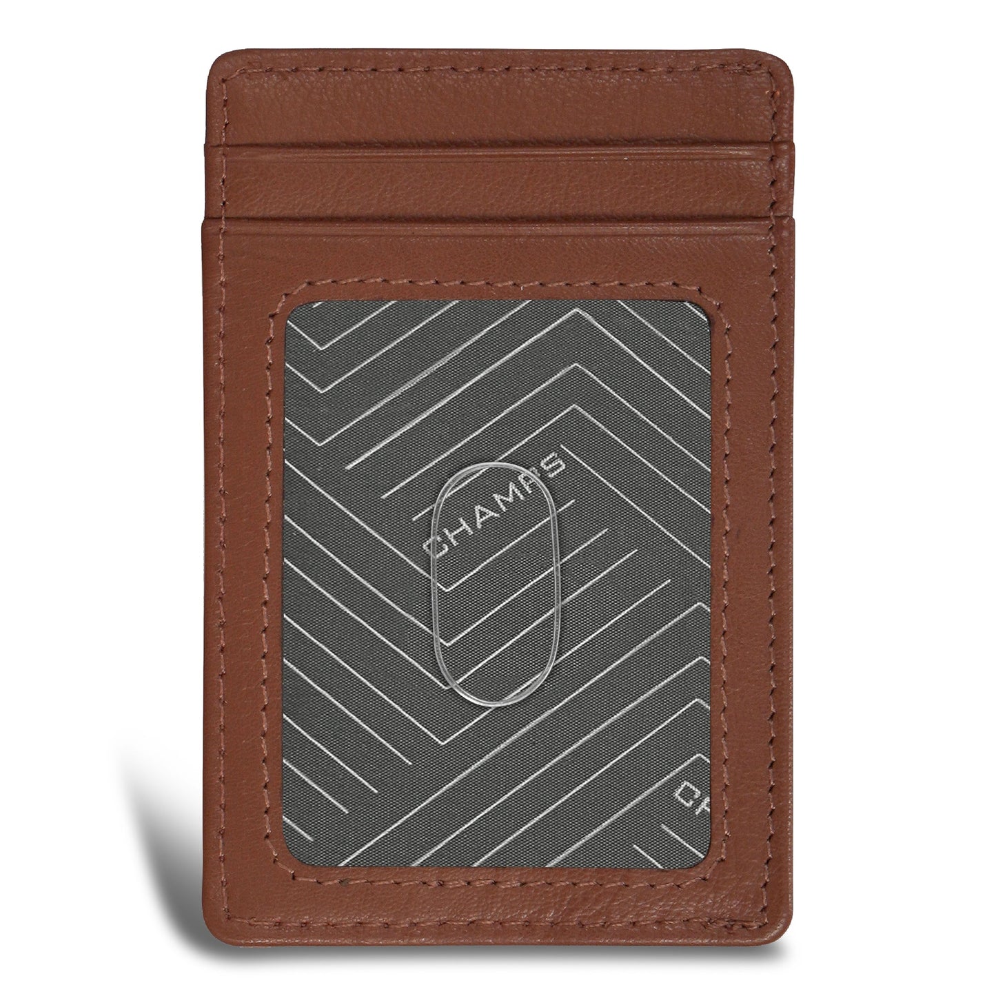 Étui à cartes en cuir avec accès rapide Champs Onyx