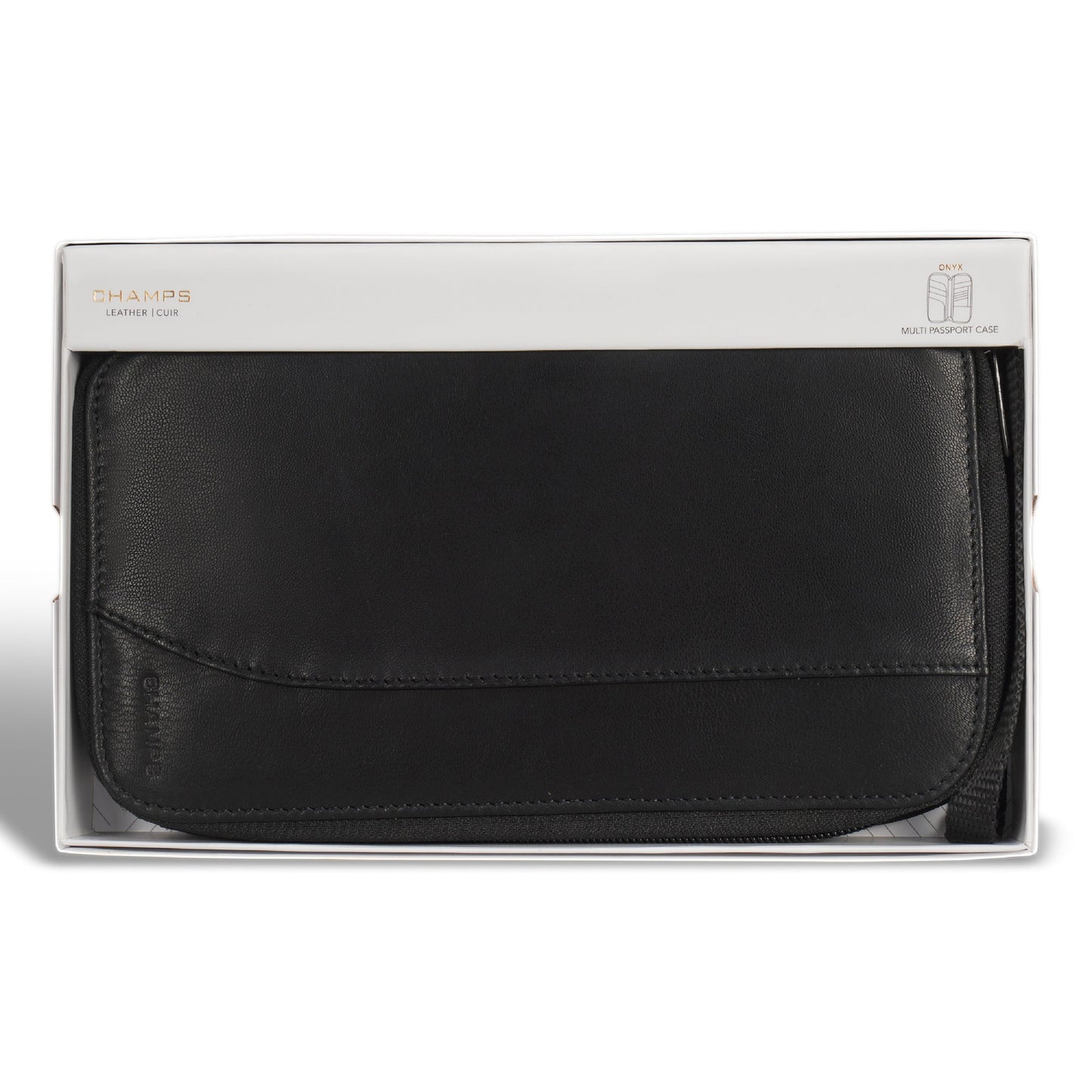 Étui multi-passeports en cuir Champs Onyx