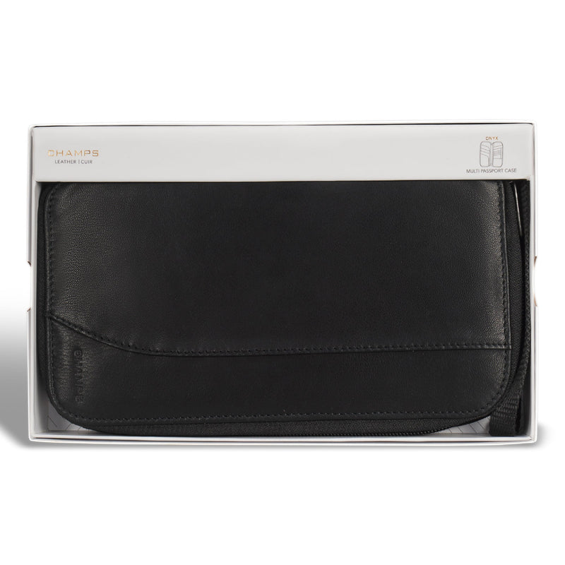 
        Shop Bentley Noir Étui multi-passeports en cuir Champs Onyx in Canada at only $49.99 7th look
      