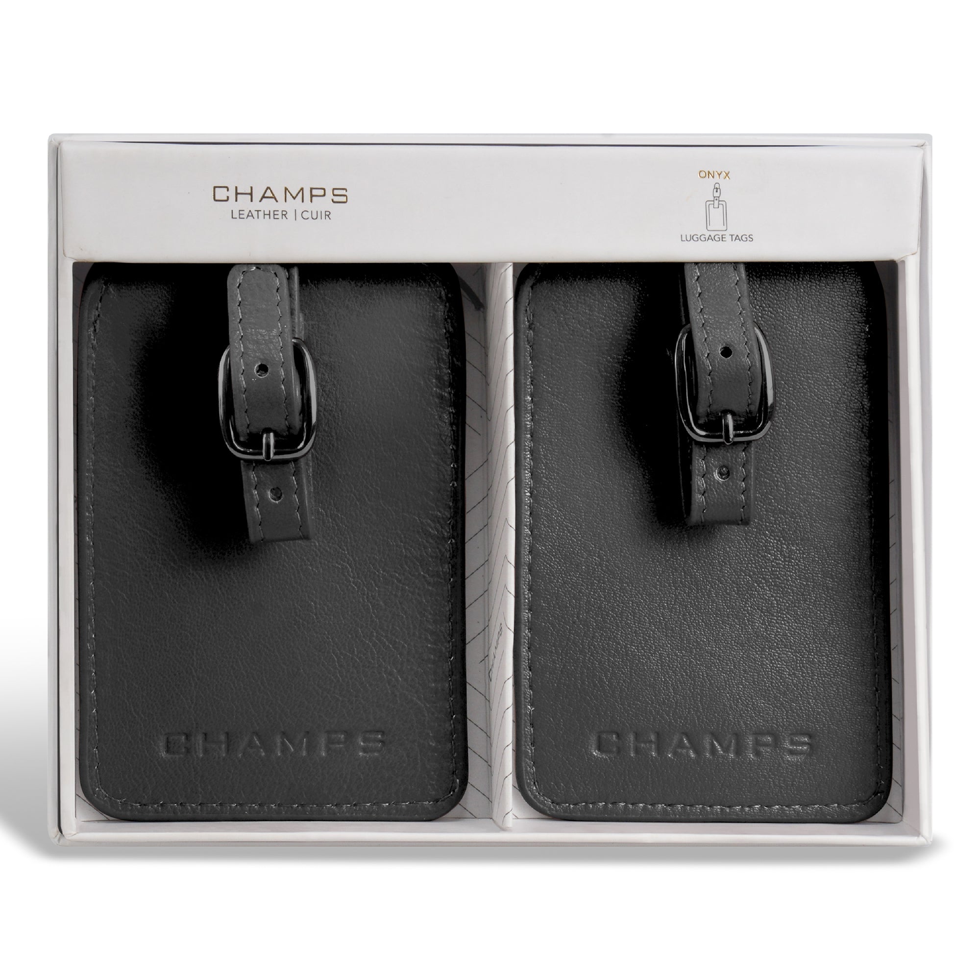 Shop Bentley Noir Étiquettes à bagage en cuir Champs Onyx in Canada at only $24.99 4th look