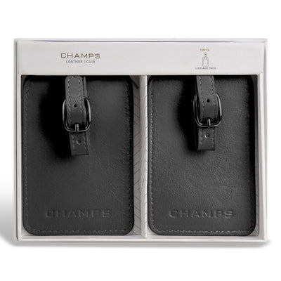 Shop Bentley Noir Étiquettes à bagage en cuir Champs Onyx in Canada at only $24.99 4th look