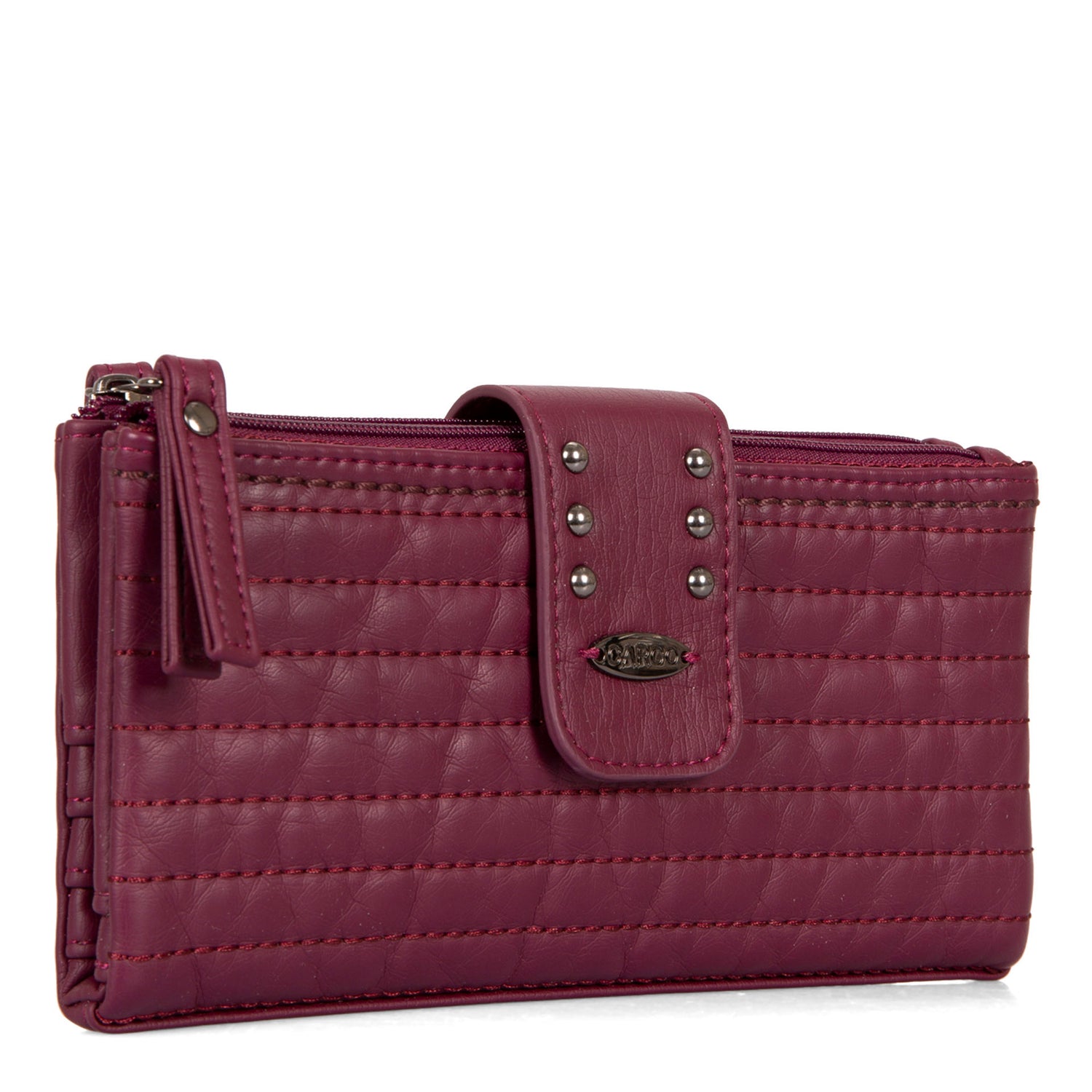 Bifold Quilted Wallet with Snap Closure - Bentley