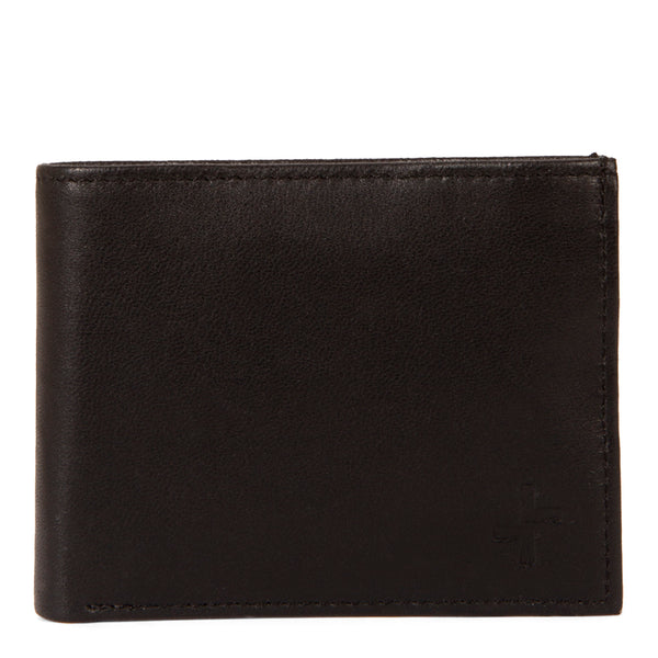 Leather RFID Double Center Wing Wallet - Bentley