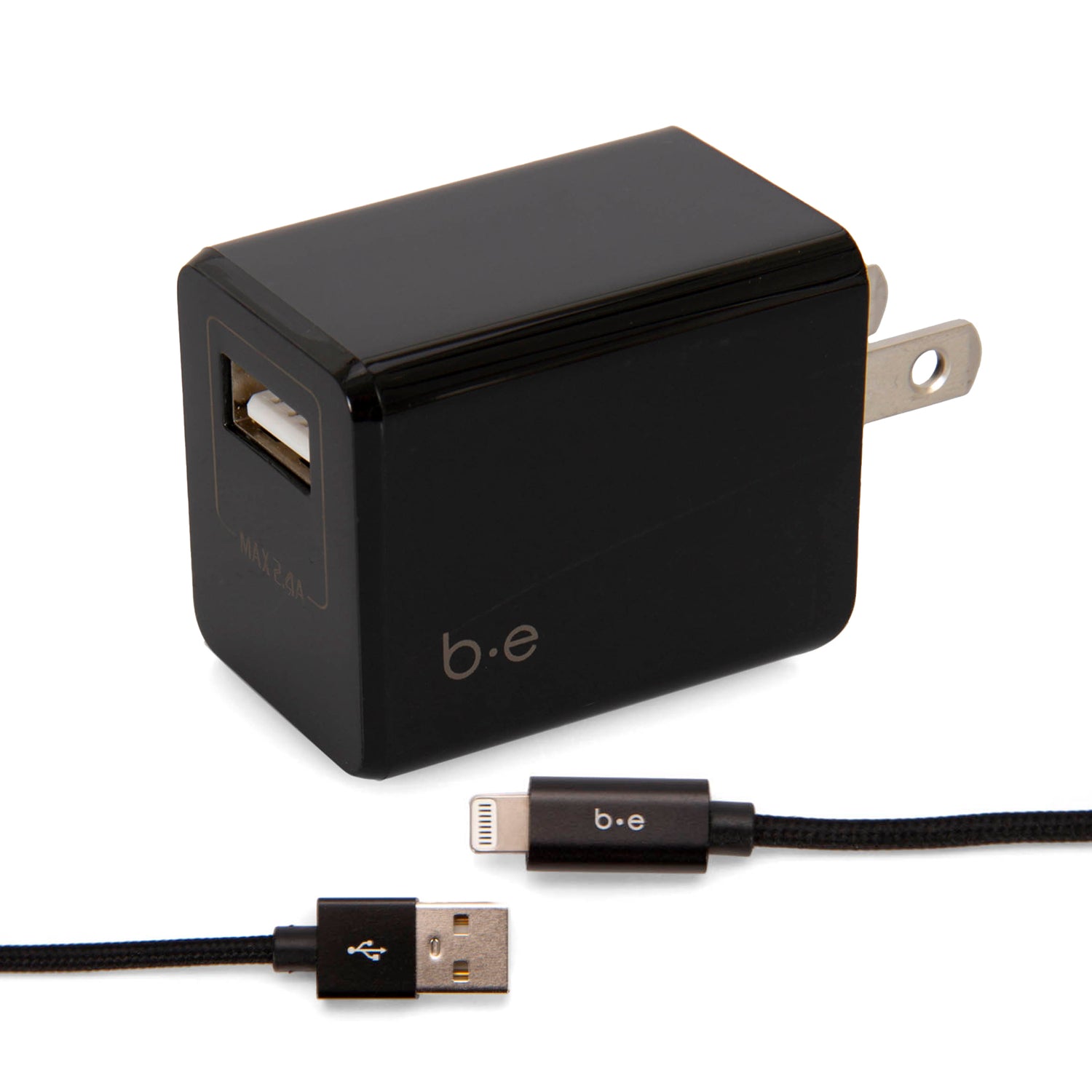 USB-A to Lightning Charge Cable and 2.4A Wall Charger - Bentley